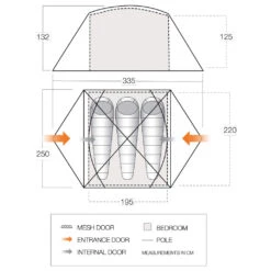 Vango Tryfan 300 - 3-Personen Zelt -Freien Sport Verkäufe vango tryfan 300 3 personen zelt detail 7